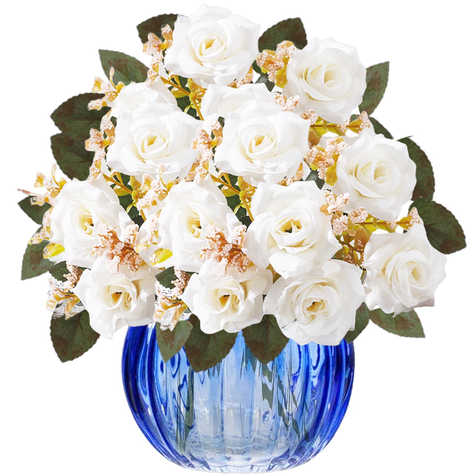 astylishome Faux Flower Bouquet Peony Artificial Flowers White Flowers Silk Peonies Bouquets for Wedding Party Table Centerpieces Floral Arrangement Home Kitchen Decor 4217 — image 1