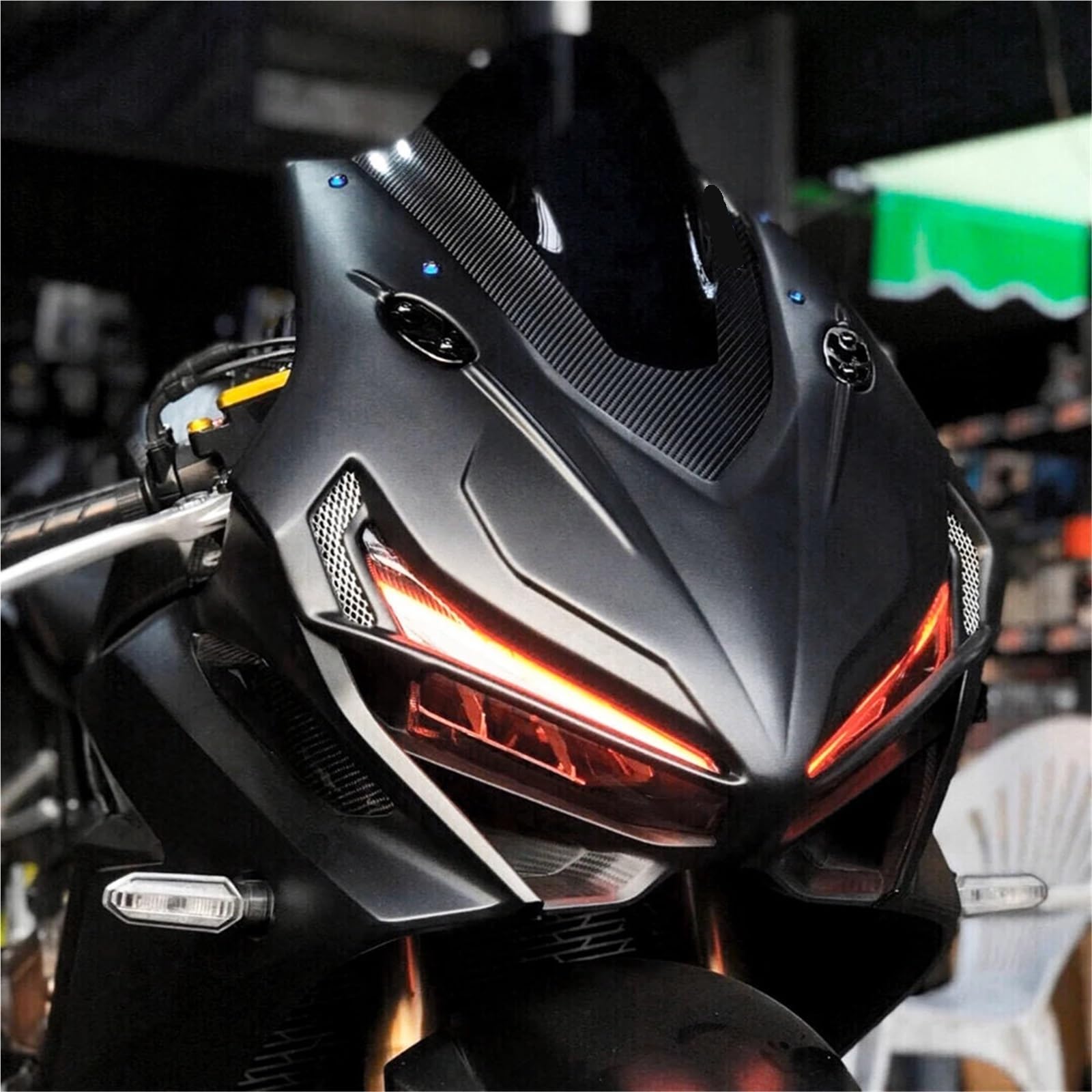 Pasuje do CBR650R (2019 2020 2021 2022 2023) Osłona reflektora/przednia szyba/owiewka Aerodynamiczne Winglety Motocykla