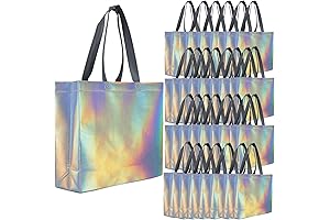 Glossy Reusable Grocery Bags Value Pack of 30