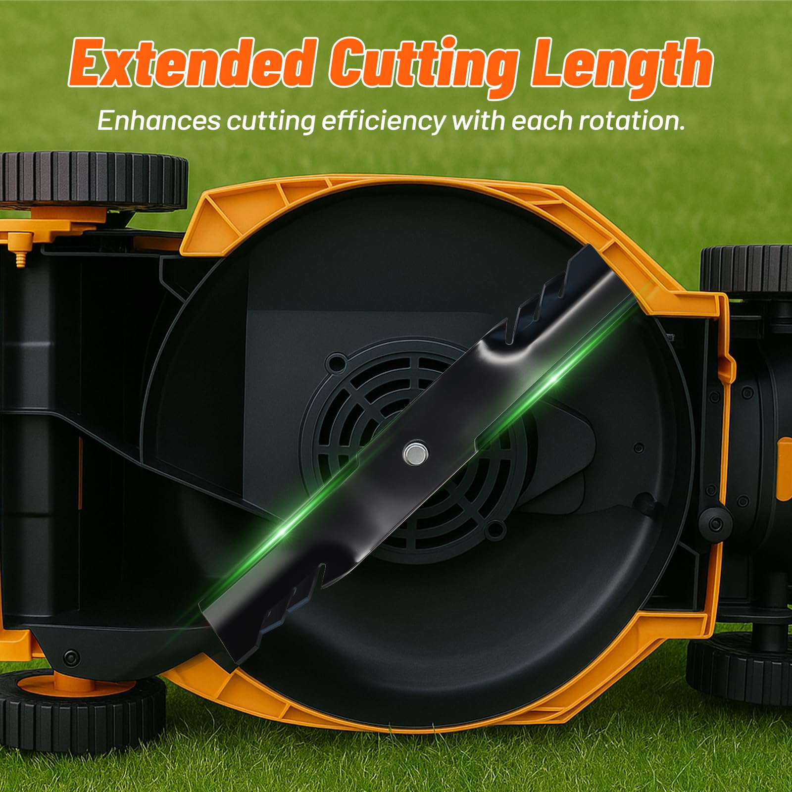 Cuchillas para cortacésped 396-769 compatibles con Oregon Gator G6 y John Deere de 54 pulgadas, repuesto para M135334, M136195, M144652, M164016, TCU30316, TCU30317, 7/2020 Centro de .3 cm Agujero, 19