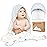 KeaBabies Hooded Baby Towel for Newborn - Viscose Derived from Bamboo Large Baby Bath Towels with Hood for Boys, Girls, Toddler, Extra Absorbent & Soft Newborn Bath Essentials (Blue Whale, Regular)