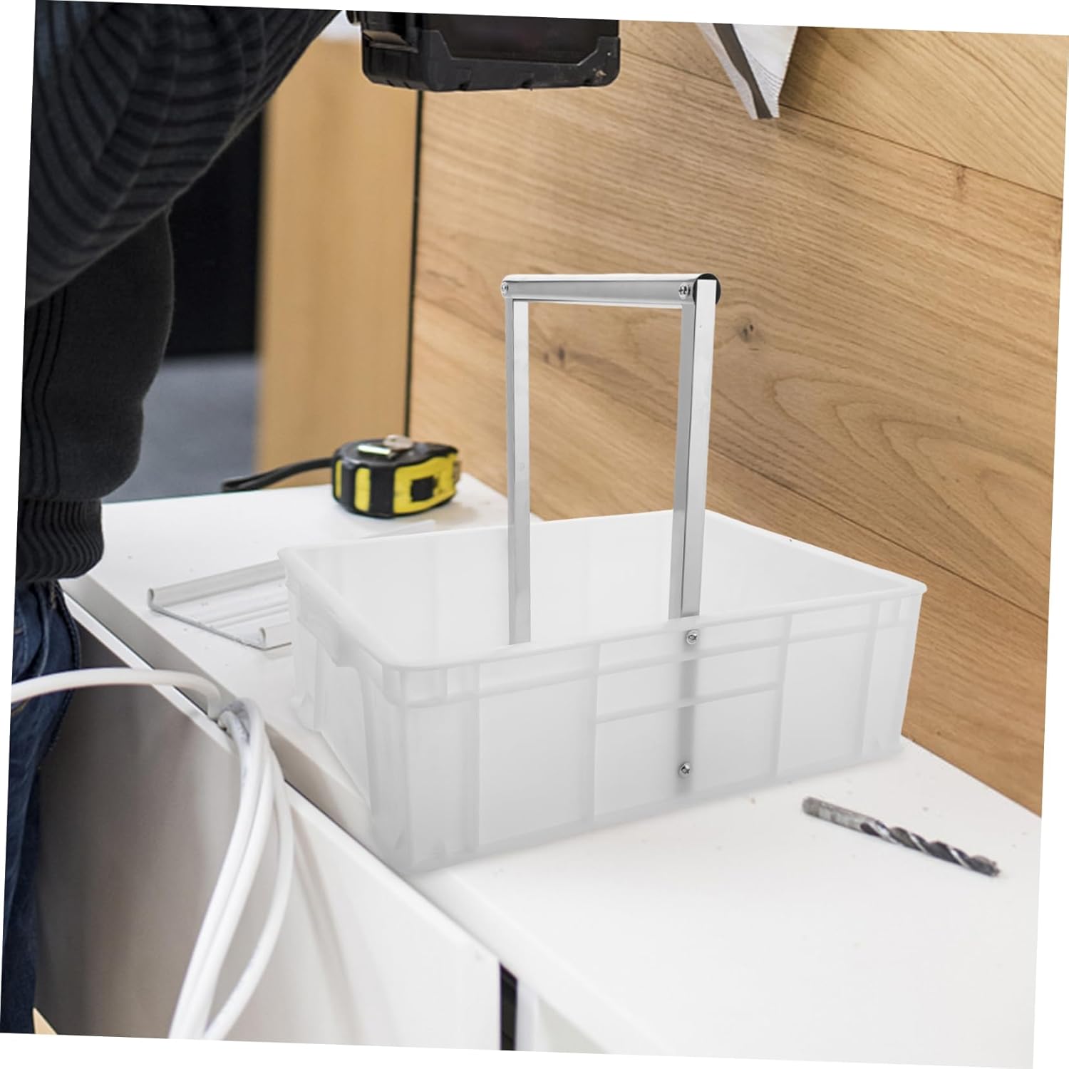 SUPVOX Tire Repair Kit Storage Organizer with Durable Handle Multifunctional Container for Quick and Tire Repairs Space Saving Tool Basket for Car