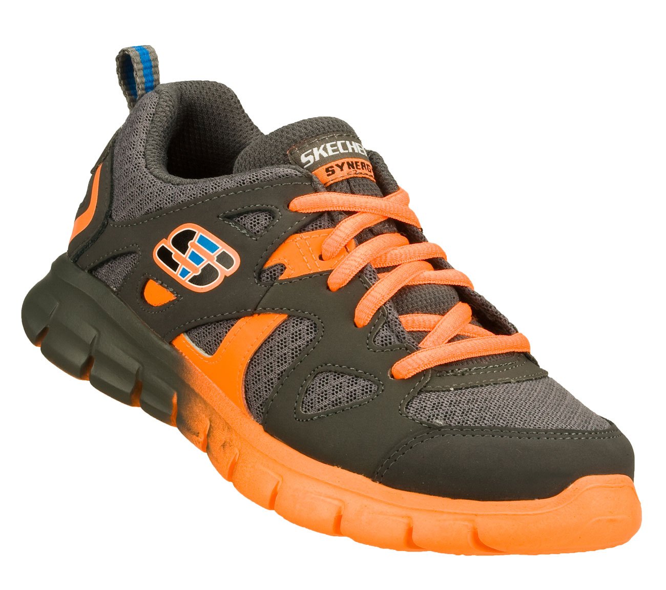 SkechersSynergy Forgo Big Kids 95492LGUOR 11.5 M US Little Kids Gunmetal/Orange