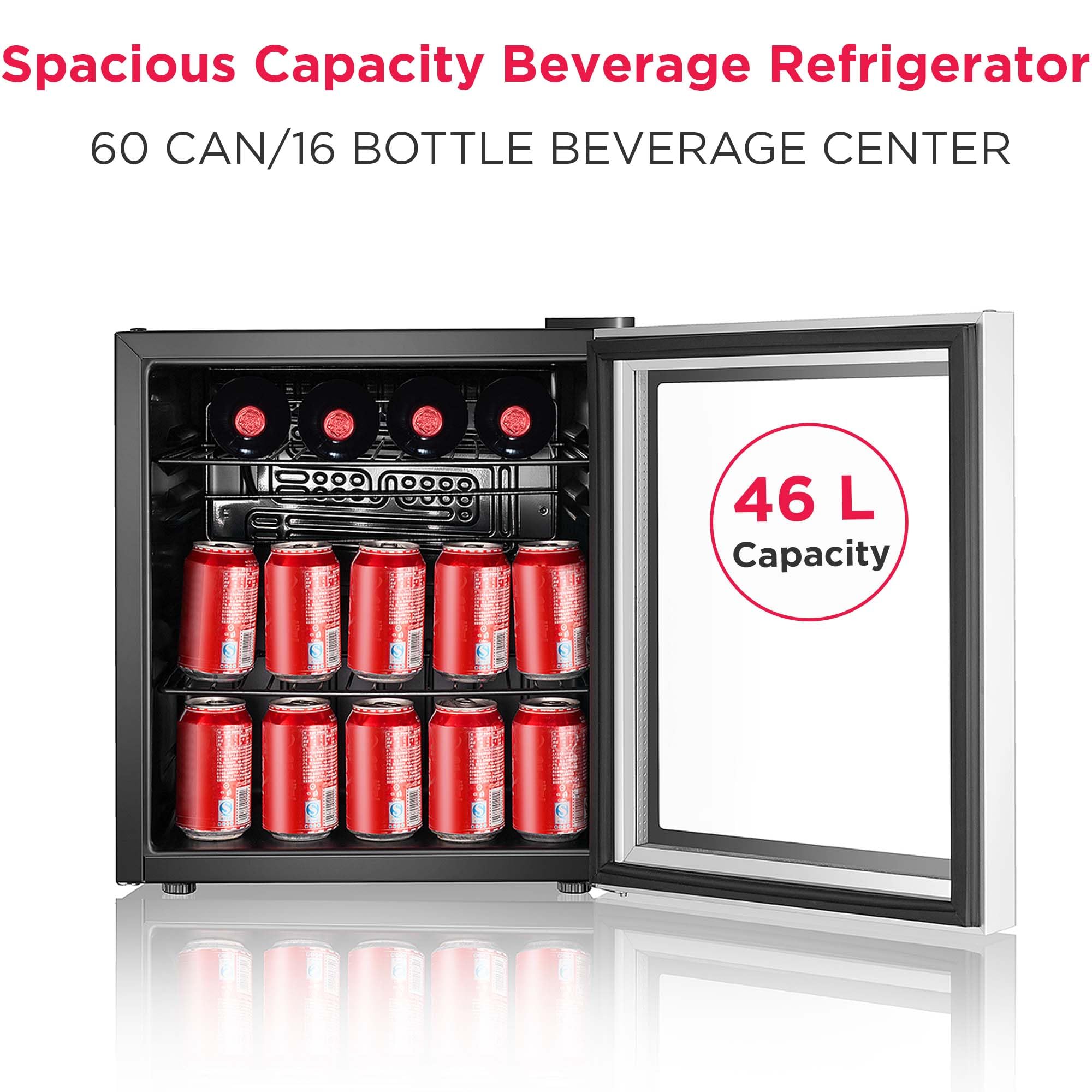Frigidaire Efmis164 60 Can, Glass Door Beverage Center Refrigerator on Fridge.com - View 3