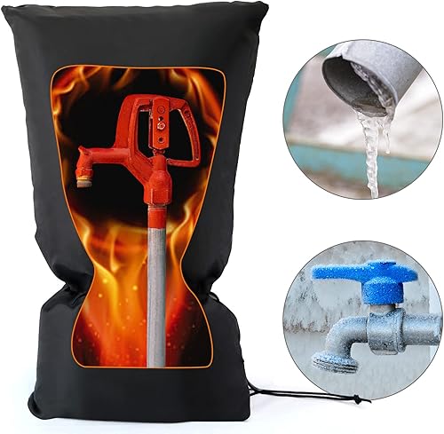 Vista 16 de Paquete de 3 fundas para grifos de exterior para invierno de 8.4 x 6.8 pulgadas, fundas para mangueras para protección contra la congelación