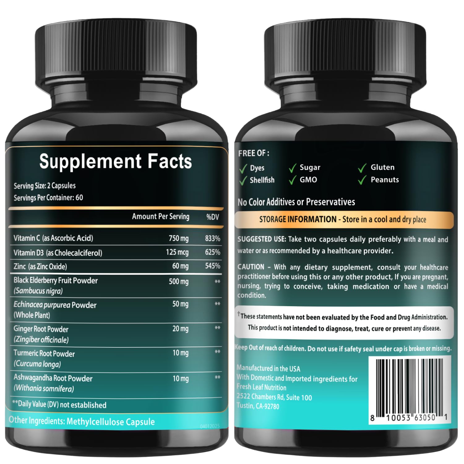 VITBOOST Immune Support Supplement 8 in 1 with Vitamin D 5000 IU - 120 CT — Amazon image 8