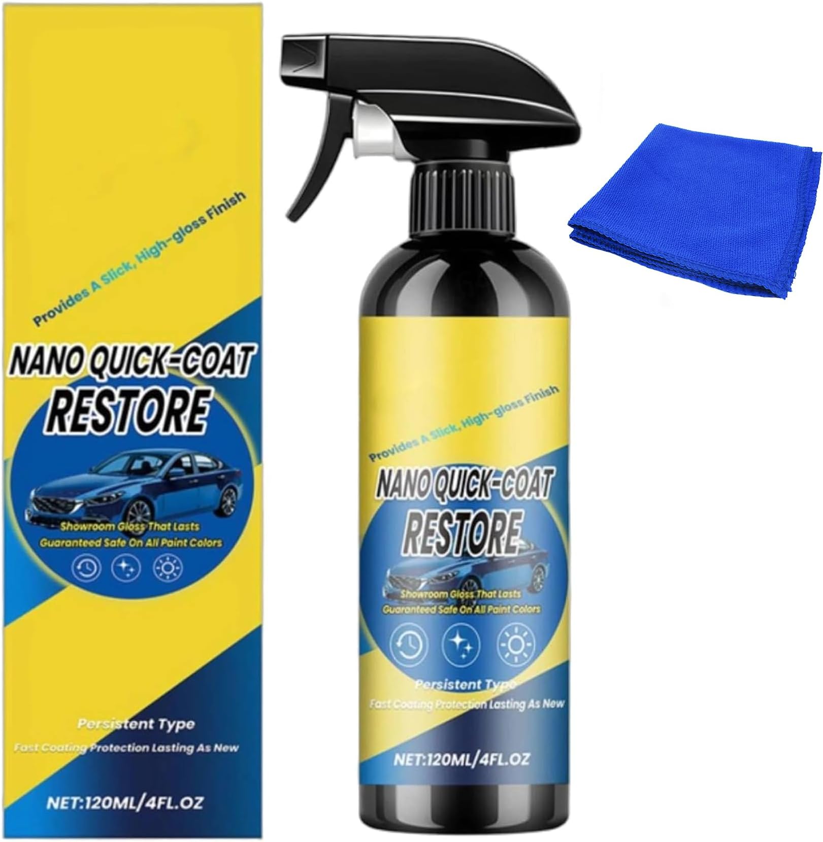 Nano Quick Coat Restore, Quick Effect Coating Agent For Cars, Nano Spray For Cars, Long-Lasting Protection, Car Scratch Remover Spray To Shine And Protection (1pc)
