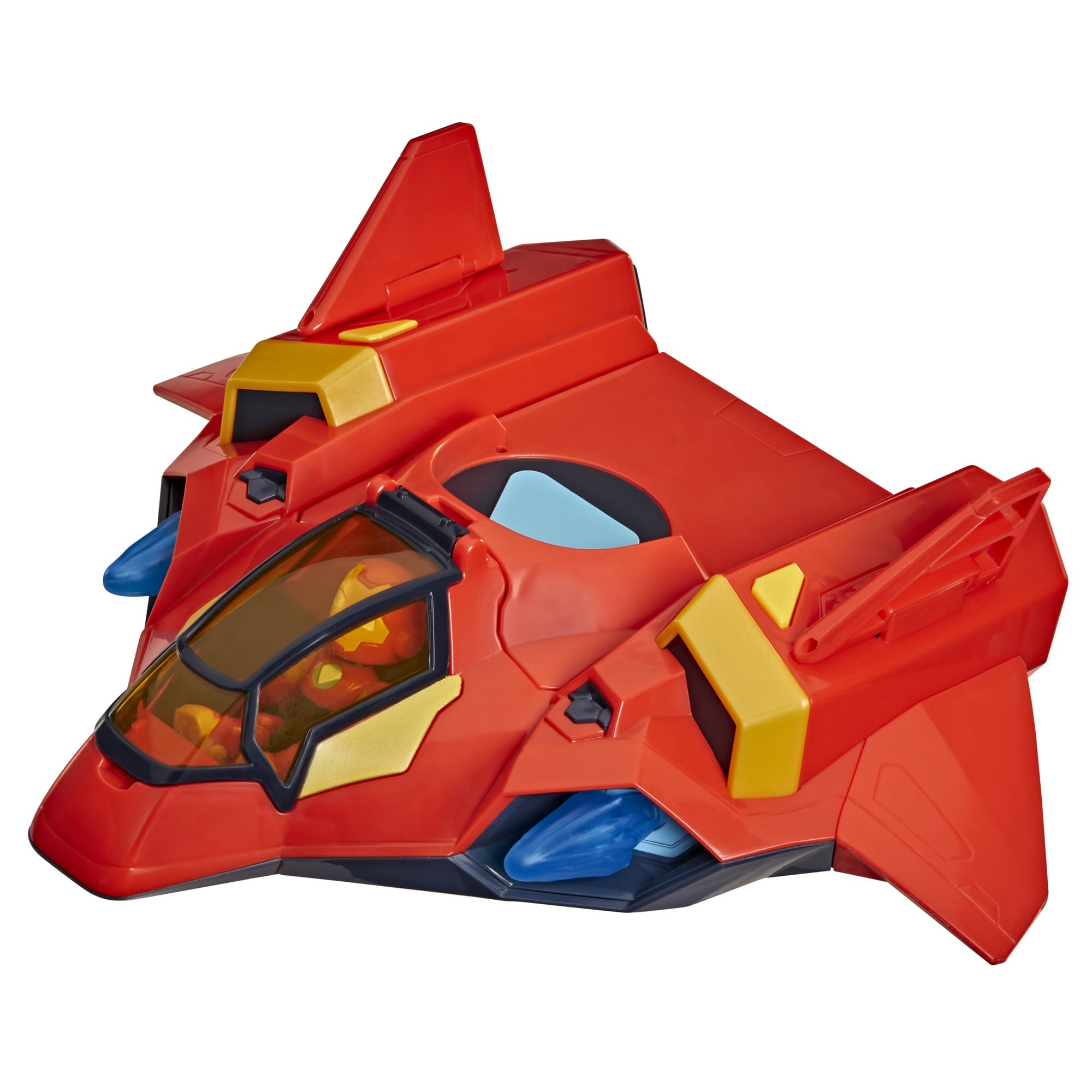 Zestaw z olbrzymimi zbrojami i odrzutowcem Iron Mana z serialu Marvela "Iron Man i super ekipa" telewizji Disney Jr., figurki o wysokości 7,6 cm, zbroje i model pojazdu
