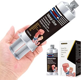 Metal Glue Heavy Duty Waterproof, Metal to Metals,Stainless Steel, Iron, Aluminum, Fiberglass, Plastic, Cold Liquid Weld Adhesive,Great for Automotive and Marine Hull Repair,1.76oz(1pcs)