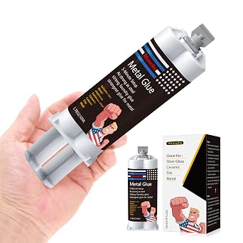 Heavy Duty Metal Repair Glue - Permanent Cold Weld Epoxy for Steel, Iron, Aluminum & Fiberglass | Waterproof High-Temp Resistant Liquid Weld for Automotive, Marine & Household Repairs, 1.76oz1pcs