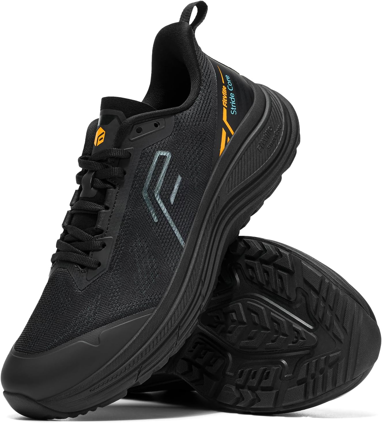 FitVille Wide Walking Shoes for Men, Lightweight Wide Width Athletic Sneakers with Explosive Energy Return & Arch Support for Heel Pain Relief, Stride Core Pro V2