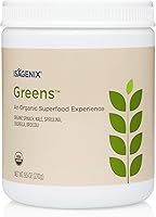 Vista 1 de Isagenix Organic Greens, mezcla de bebida orgánica de superalimentos de fitonutrientes con espinacas orgánicas, col rizada, espirulina, clorella