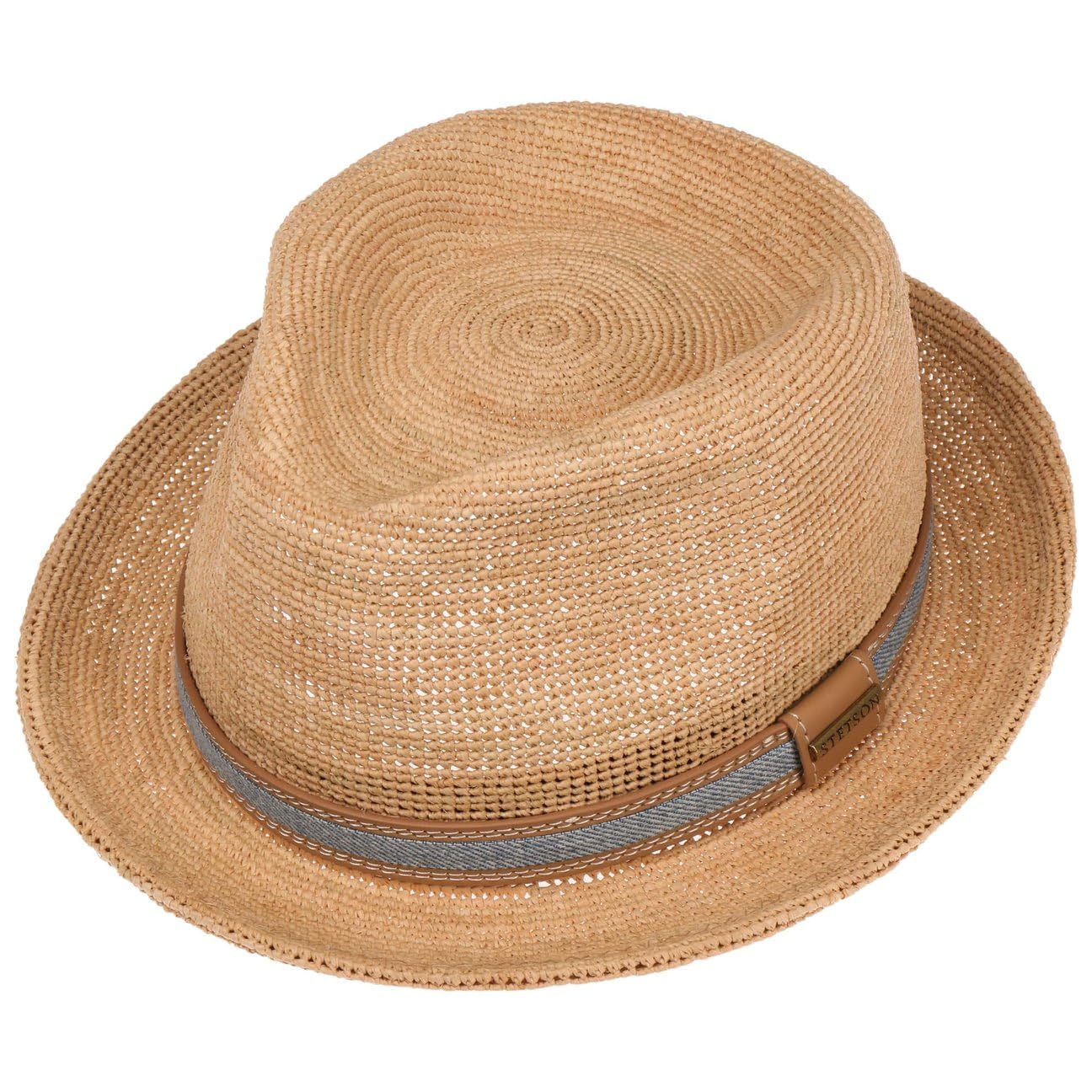 Stetson Vintage Player Strohhut Häkeloptik Made in Italy Herren Frühling Sommer