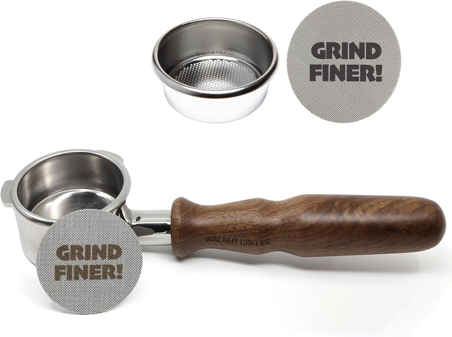 Handmade 54mm Bottomless Portafilter - Filter Basket - Puck Screen 53.3mm Included |Bottomless Naked Portafilter | Filter Basket Include