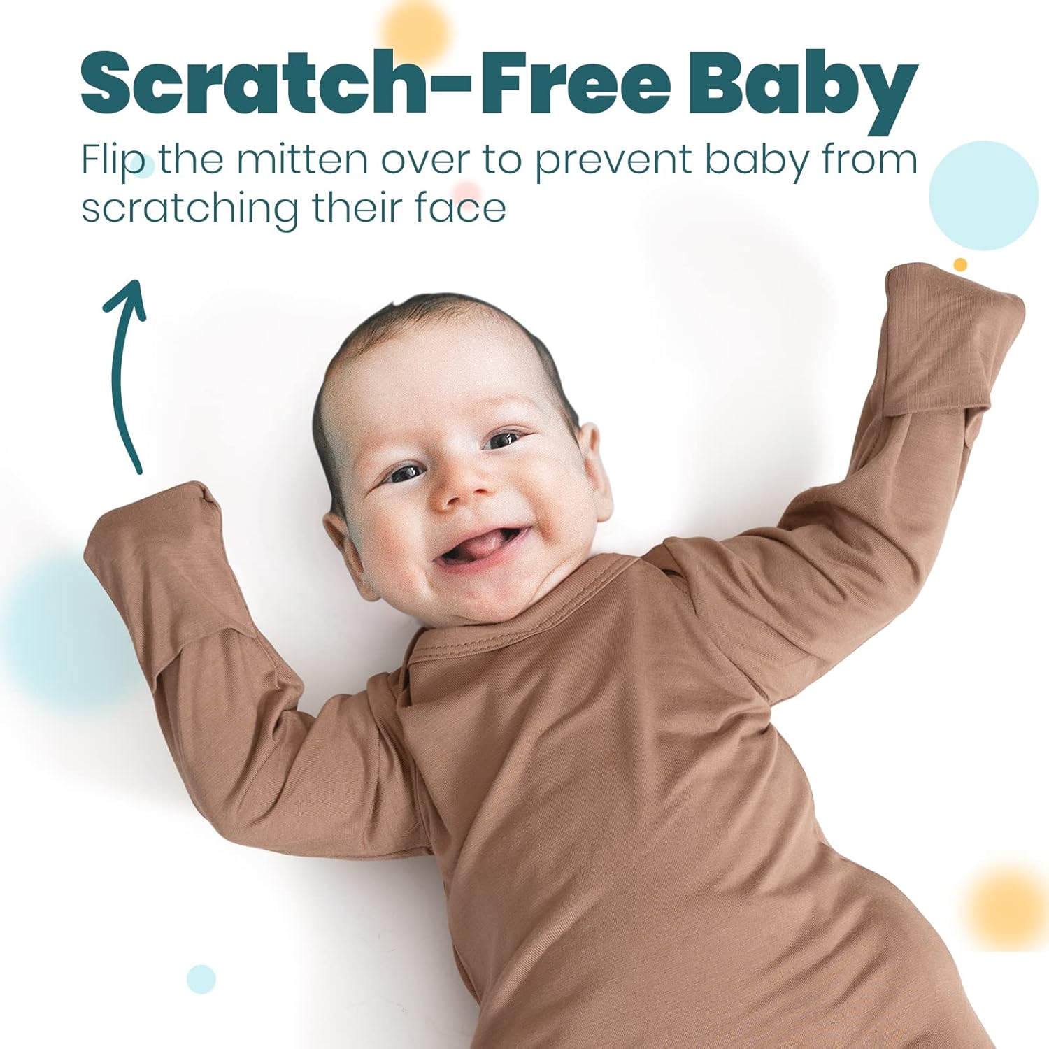 Baby Noah Newborn Knotted Gown for Boy Girls, Newborn Coming Home From Hospital Outfit, Baby Tie Gown Nightgown - Image 4