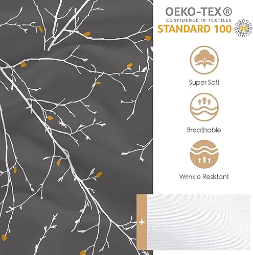 Miniatura 3 de YIYEA Sábana bajera ajustable floral únicamente, sábana bajera ajustable de microfibra de doble cepillado premium con bolsillo profundo tamaño