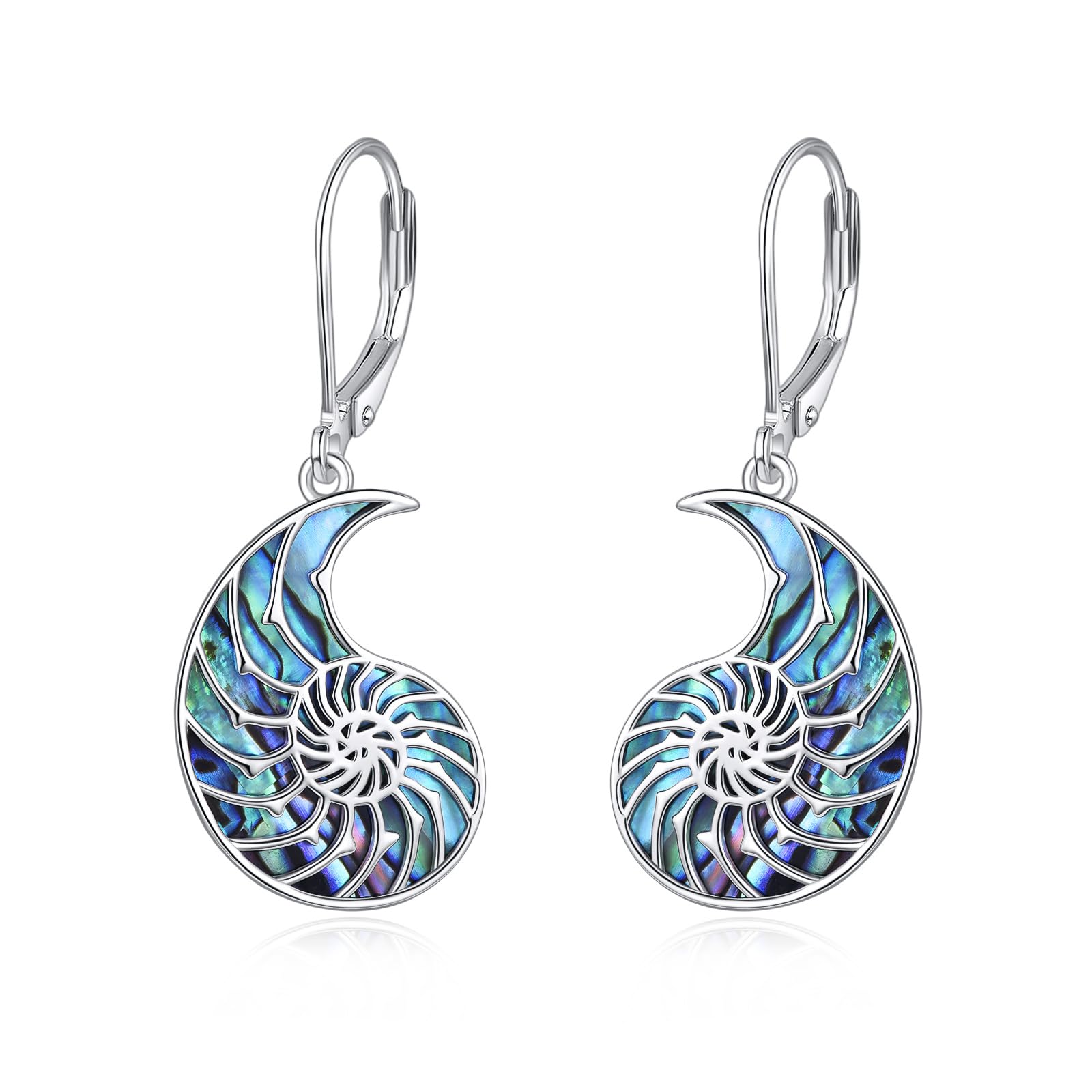 AXELUNA Conch Ohrringe Sterling Silber Teardrop Abalone Shell Ohrringe für Frauen baumeln Geschenke