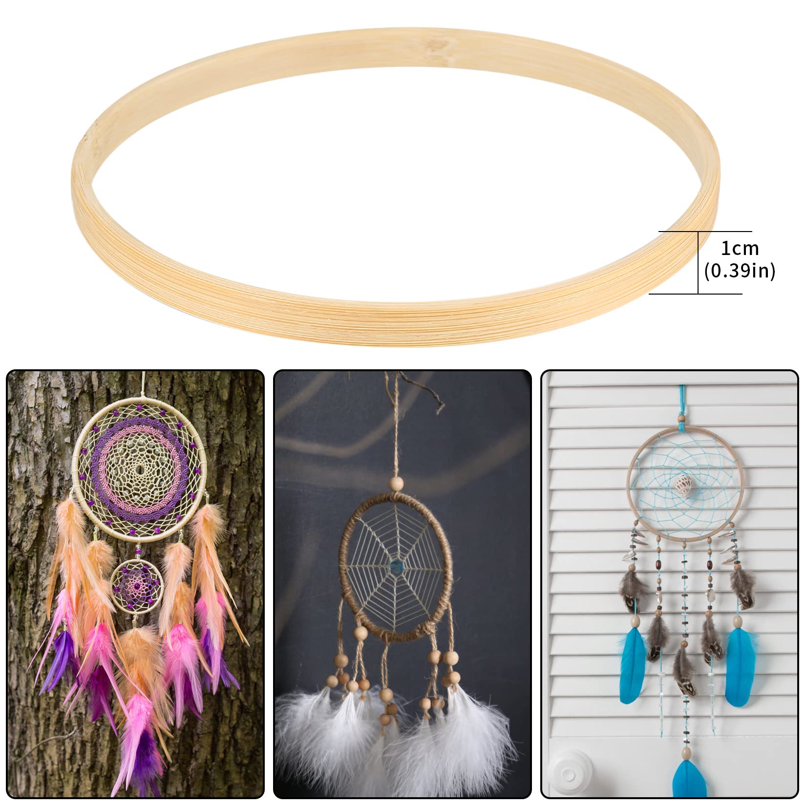Bambus-Blumenreifen Set – 12 Stück (20 Cm & 15 Cm), Makramee-Ringe Für Traumfänger, Kränze & DIY-Deko