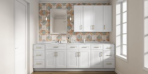 Miniatura 2 de Armario de puerta de cristal sin marco montado en la pared armario de almacenamiento de madera con puertas de cierre suave muebles decorativos para