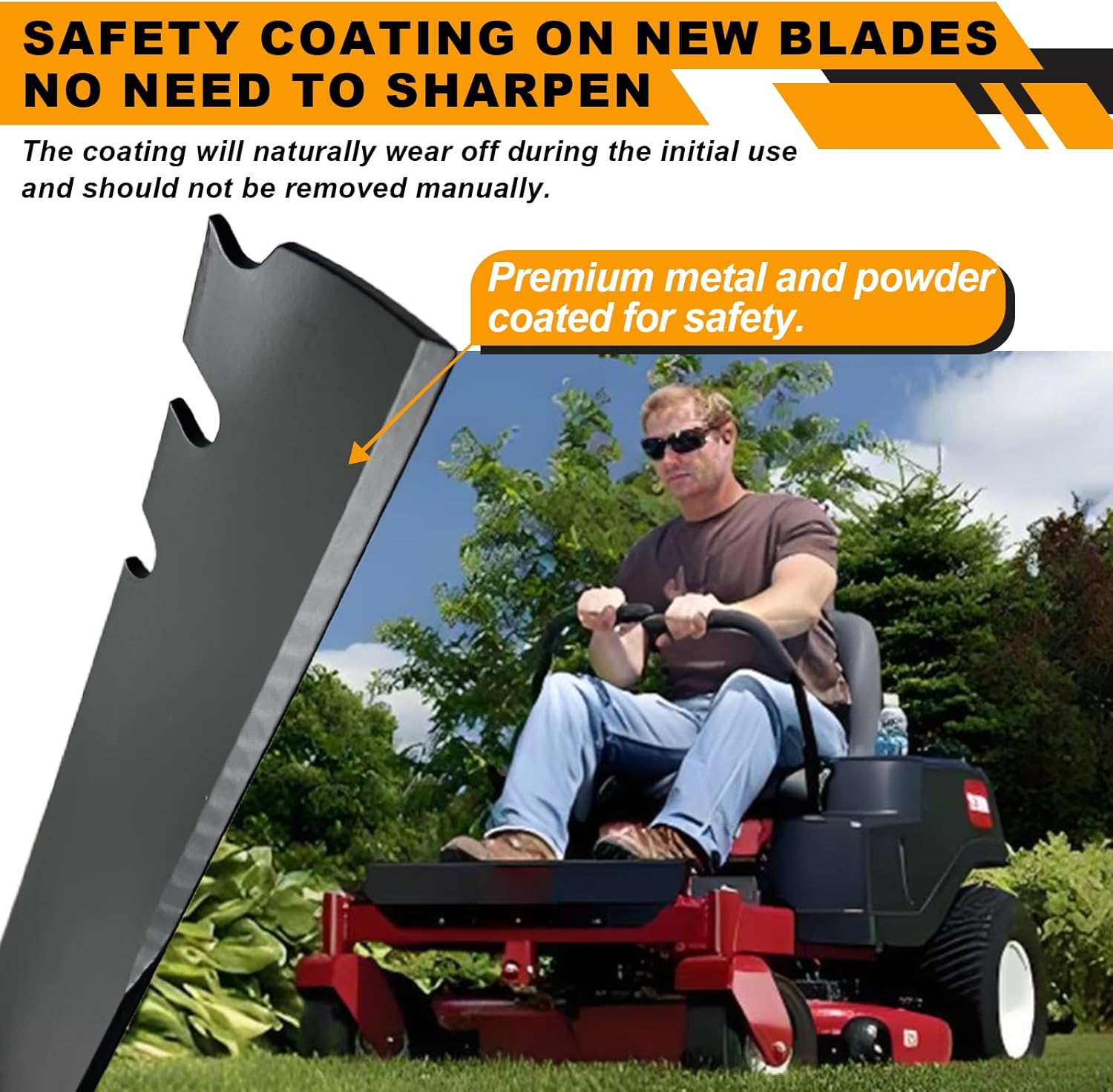 131-4547-03 Mulching Blades Compatible with 22" Toro Recycler 20016 20017 20031 20041 20065 20070 20071 20073 20330 20330C Walk-Behind Mower, Replace for 104-8697-03,2 Pack