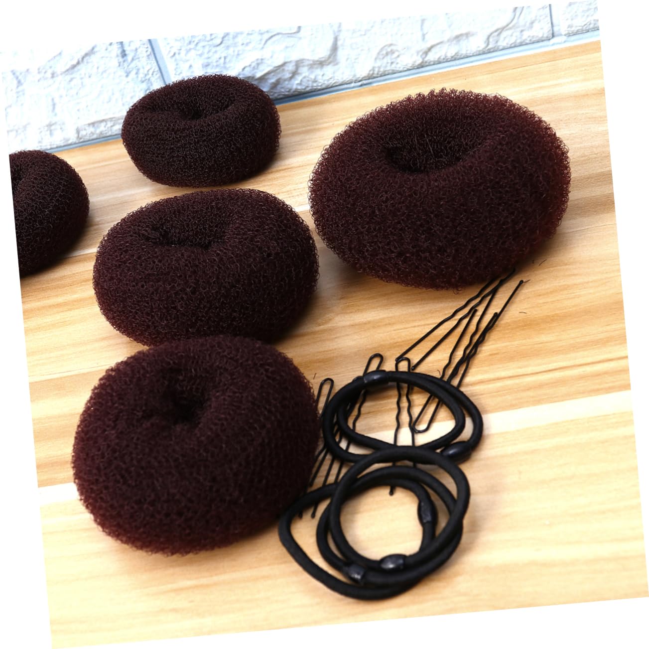 Mikinona Donut Hair Bun -shaped Hairpins Bun Rings for Girls Women Bridals Daily Activities
