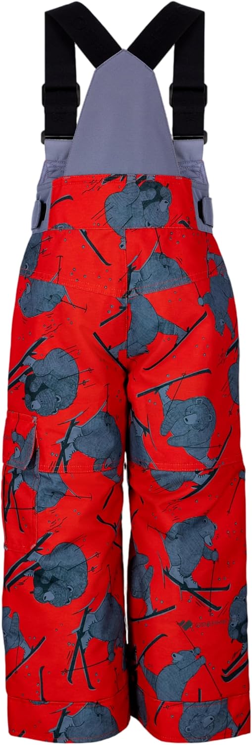 Obermeyer Boys Volt Print Snow Bib Pants, Insulated and Waterproof with Kids I-Grow System
