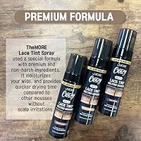 Vista 3 de The MORE Mousse de Tinte de Encaje 3 en 1, 6.76 Fl Oz, Marrón Medio Corrector para Pelucas de Encaje, Pelucas de Cabello, Tupés y Extensiones