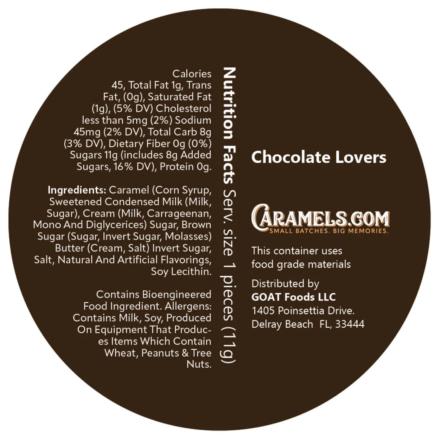 Caramels.com | Chocolate Caramels Brownie and Creamy Peanut Butter | Soft Caramel | Duo Pack | Individually Wrapped | Ideal Assorted Gift For Family and Parties