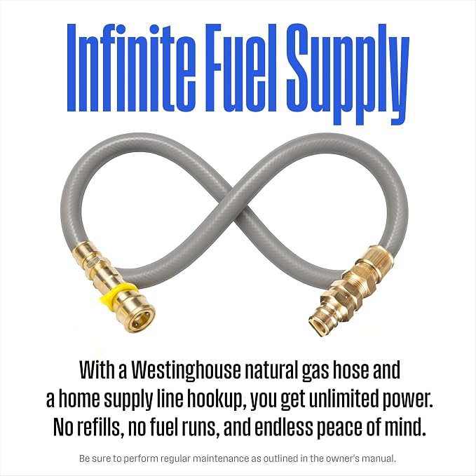 Manguera de gas natural 25 pies Westinghouse 3/4 pulg. miniatura 4