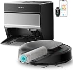 Lefant M210 Pro+ Robot Vacuum Cleaner, 6000Pa Suction, 200 Mins Runtime, PreciSense Obstacle Avoidance, Self-Charging, Slim & Quiet, WiFi/App/Alexa, Pet Hair & Hard Floors, Grey