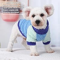 Vista 7 de Ropa para perros pequeños, suéter de forro polar para perros pequeños, niñas y niños, ropa de invierno para perros pequeños, suéteres suaves