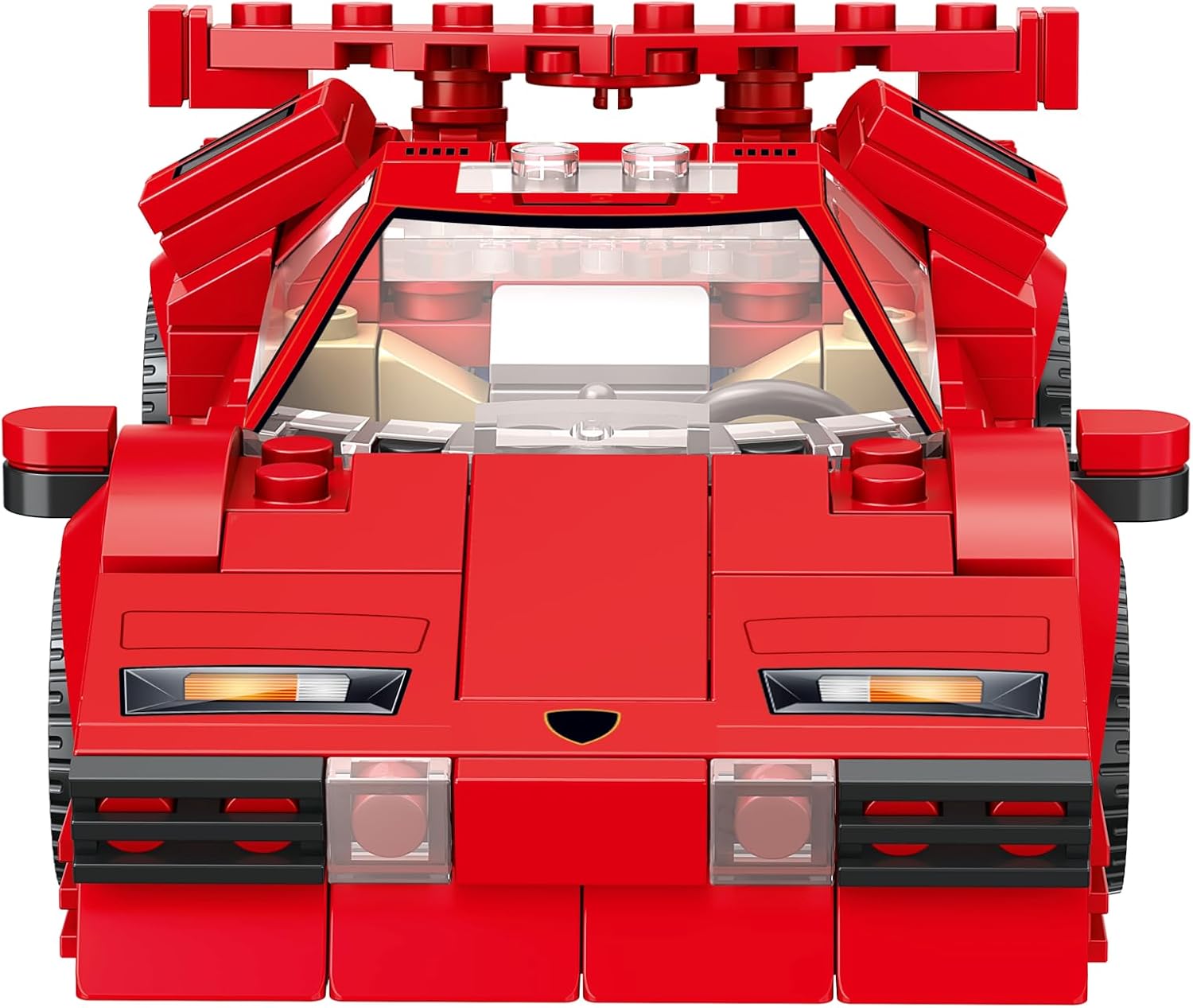 Lambo Countach Racing Car Building Block Set (355 Pieces). Racing Car Building Blocks for Kids and Adults