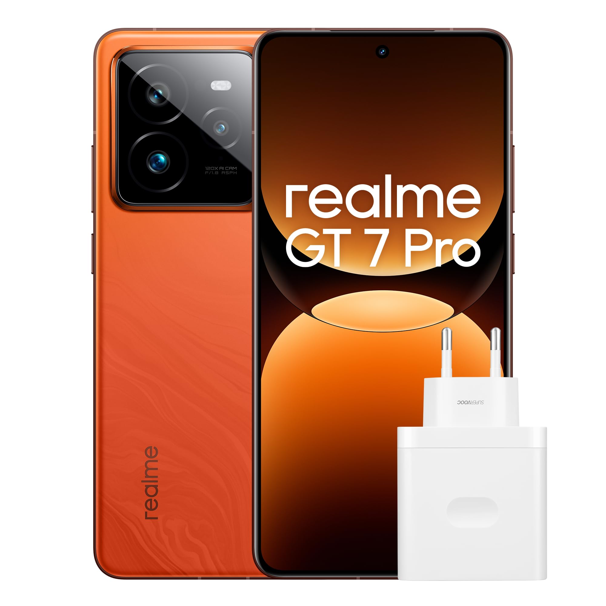 realme GT7 Pro 5G Smartphone 12+256GB, Snapdragon 8 Elite, Fotocamera Istantanea AI Ultra Chiara con Schermo di Visualizzazione AI Eco² RealWorld, NEXT AI, Batteria 6500mAh, Arancione