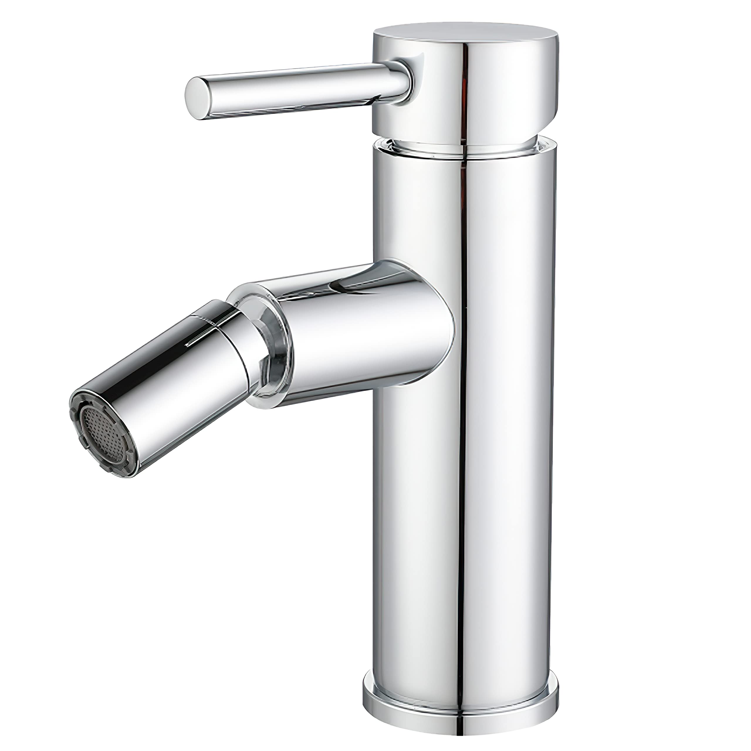 VALAZ Rubinetto Bidet Cromato | Miscelatore Lavabo Bagno Acqua Fredda e Calda, Risparmio Acqua | Installazione Facile e Veloce | Ottone, Inossidabile, Elegante, Rotondo, Serie Palancia
