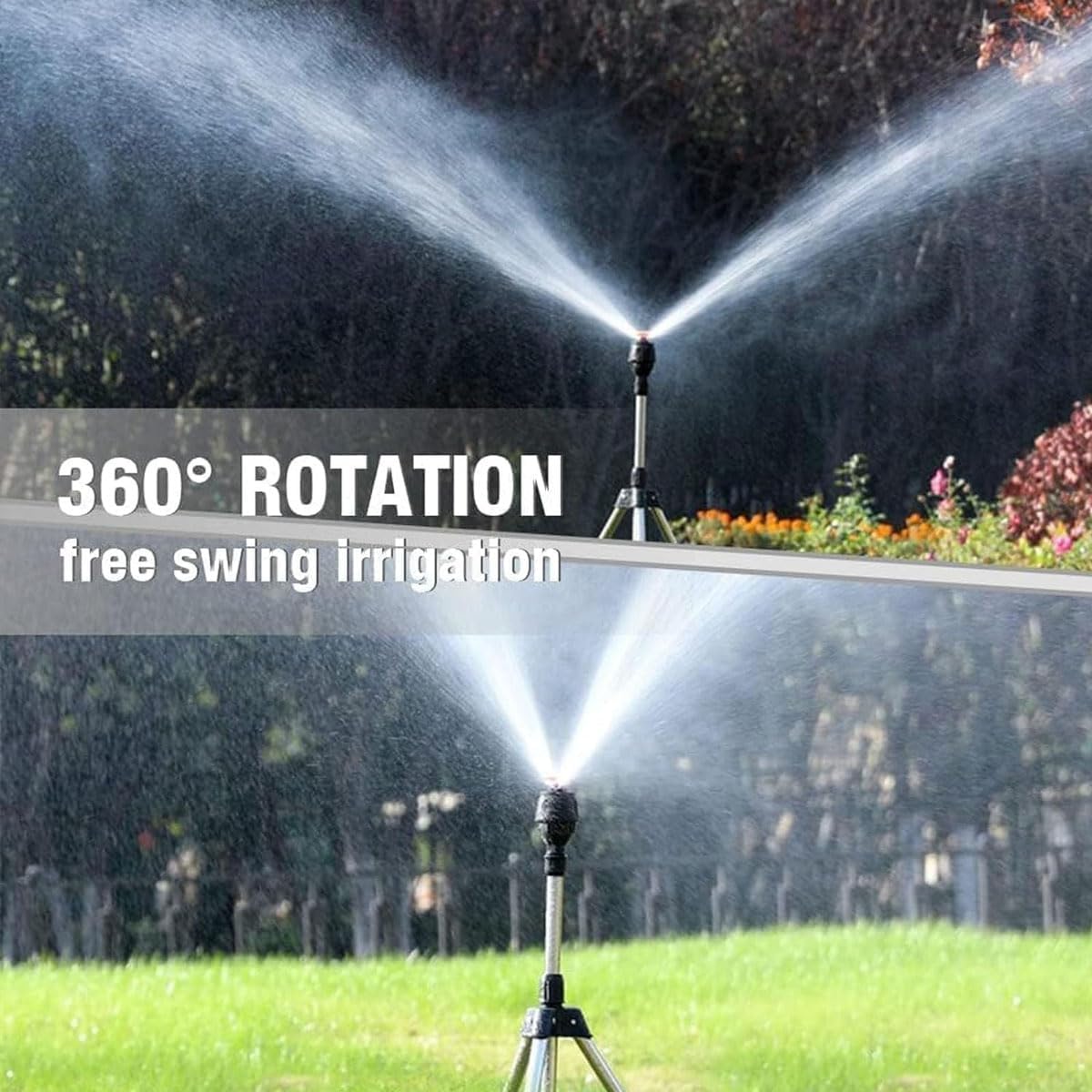 Rotating Tripod Sprinkler, Rotating Tripod Sprinkler 360, 360 Degree Rotating Tripod Sprinkler Large Coverage, Rotating Tripod Sprinkler for Lawn Garden Yard