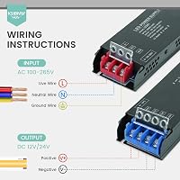 KSIBNW 24V 150W LED Tápegység - 230V-ról 24V-ra Átalakító Adapter, Villogásmentes, Túlmelegedés Elleni Védelemmel LED Szalagokhoz 5