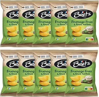 Brets Fromage Frais and Chives Crisps 125g x 10
