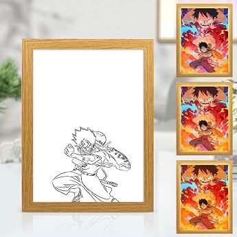 Bocguy LED Wall Art Decor Lucky LED Desktop Frame for Home Decoration Creative Bedroom and Gift