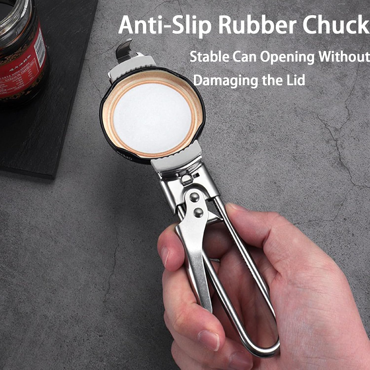 Jar & Bottle Opener for Weak Hands，Adjustable Multifunctional Stainless Bottle Opener and Lid Clamp，Suitable for Elderly People with Arthritis，Kitchen Accessories (2)