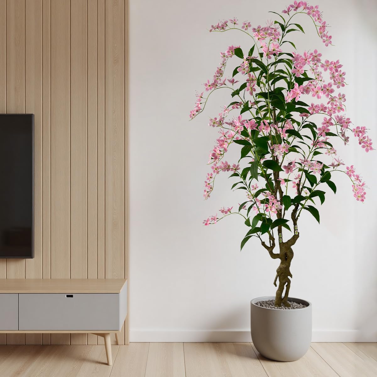 Artificial Tree Faux Jasmine Tree 7ft Tall Fake Jasmine Plant in Pot Fake Silk Tree Faux Plants Indoor - Image 6