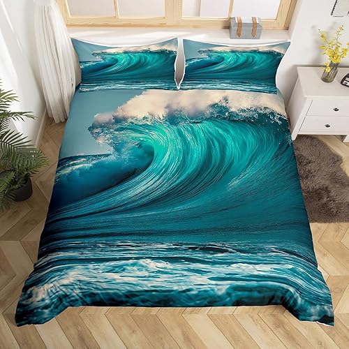 Miniatura 13 de Erosebridal Juego de funda de edredón náutica, tamaño Queen, diseño retro de velero, para niños, adolescentes, niños, funda de edredón con temática