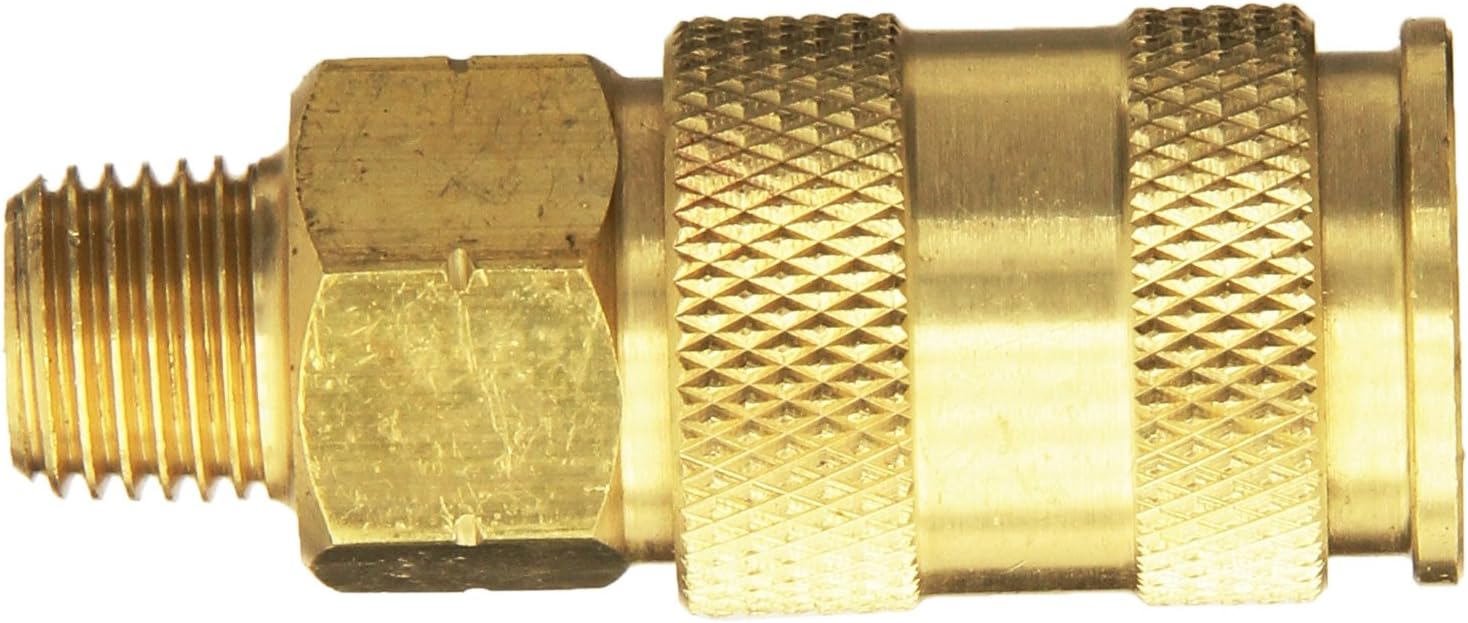 Milton Industries 760 1/4" MNPT HIGHFLOWPRO™ V-Style & Industries S-765 HI-Flo V-Style -FeetA,M,V-Feet 1/4-Inch MNPT Brass & Industries (S-766) 3/8" FNPT Female V-Style High-Flow Coupler
