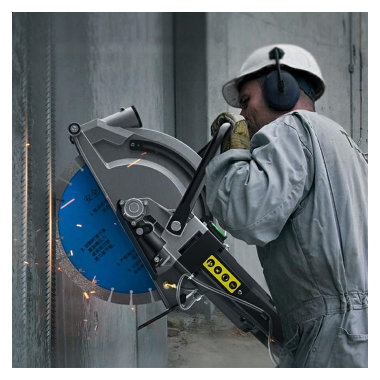 Scie À Béton Haute Puissance For La Découpe Et Le Rainurage De Pierres Pavés, 3000 W, 3500 Tr/min Coupe Sans Effort Pour Divers MatéRiaux