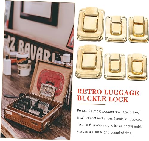 Miniatura 6 de Angoily 12 piezas de cerradura de palanca para puerta, cerraduras de hebilla, cerraduras de hebilla de cierre deslizante, cierre de bisagra,