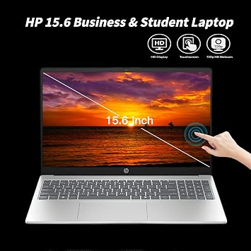 HP Flagship Touchscreen Laptop Computer - 15.6 HD Display, Intel 13th Core i3-1315U CPU, Up to 4.5GHz, Intel UHD Graphics, AI Copilot, Wifi6, Win11 Pro for Business & Student(32GB RAM, 1TB SSD)