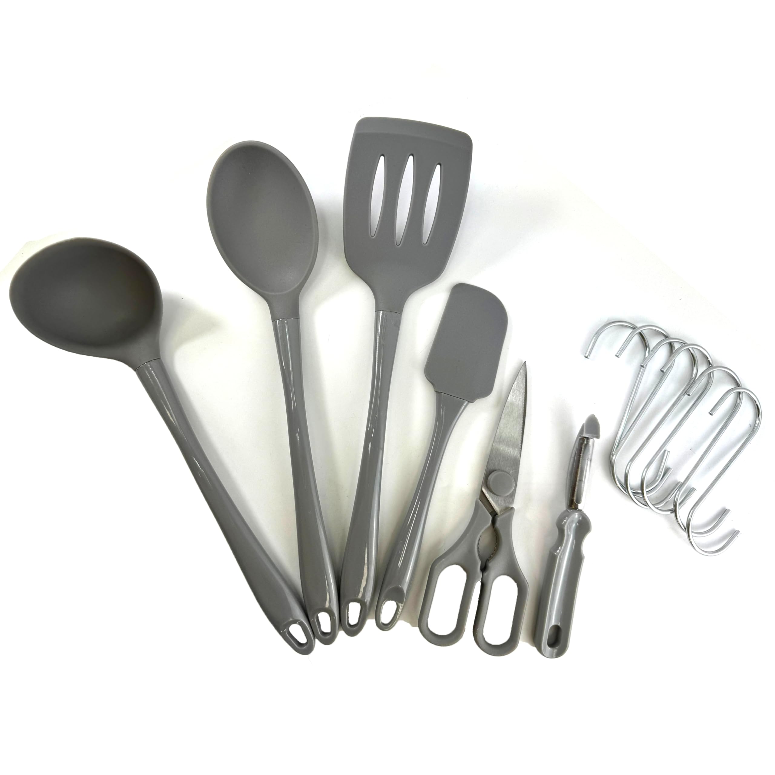 12PCS Kitchen Cooking Utensils Set, Non-Stick Silicone Cooking Kitchen Utensils Spatula Set, Plastic Handle Silicone Kitchen Gadgets Utensil Set, Silicone Spatula Set for Baking, Cooking, and Mixing