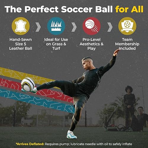 Miniatura 5 de Perfect Soccer Pelota de fútbol tamaño 5 diseñado para mantener la presión de Pelota de Futbol duradero sobrepeso tamaño 5 y pelota de fútbol