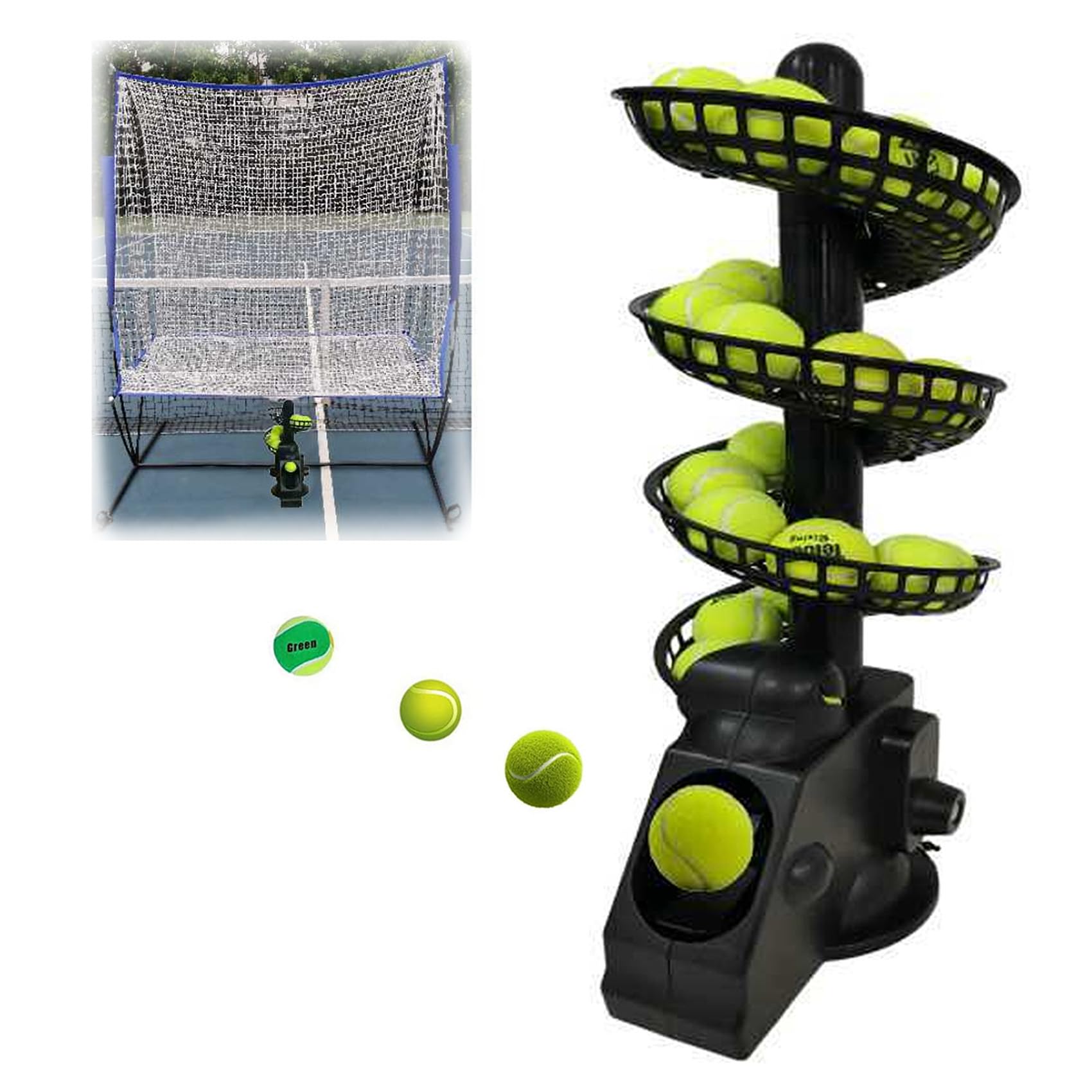 チャッピー　テニスボール自動球出し機 Amazon.co.jp: Vrapnudc テニスボールマシン テニス自動球出し機