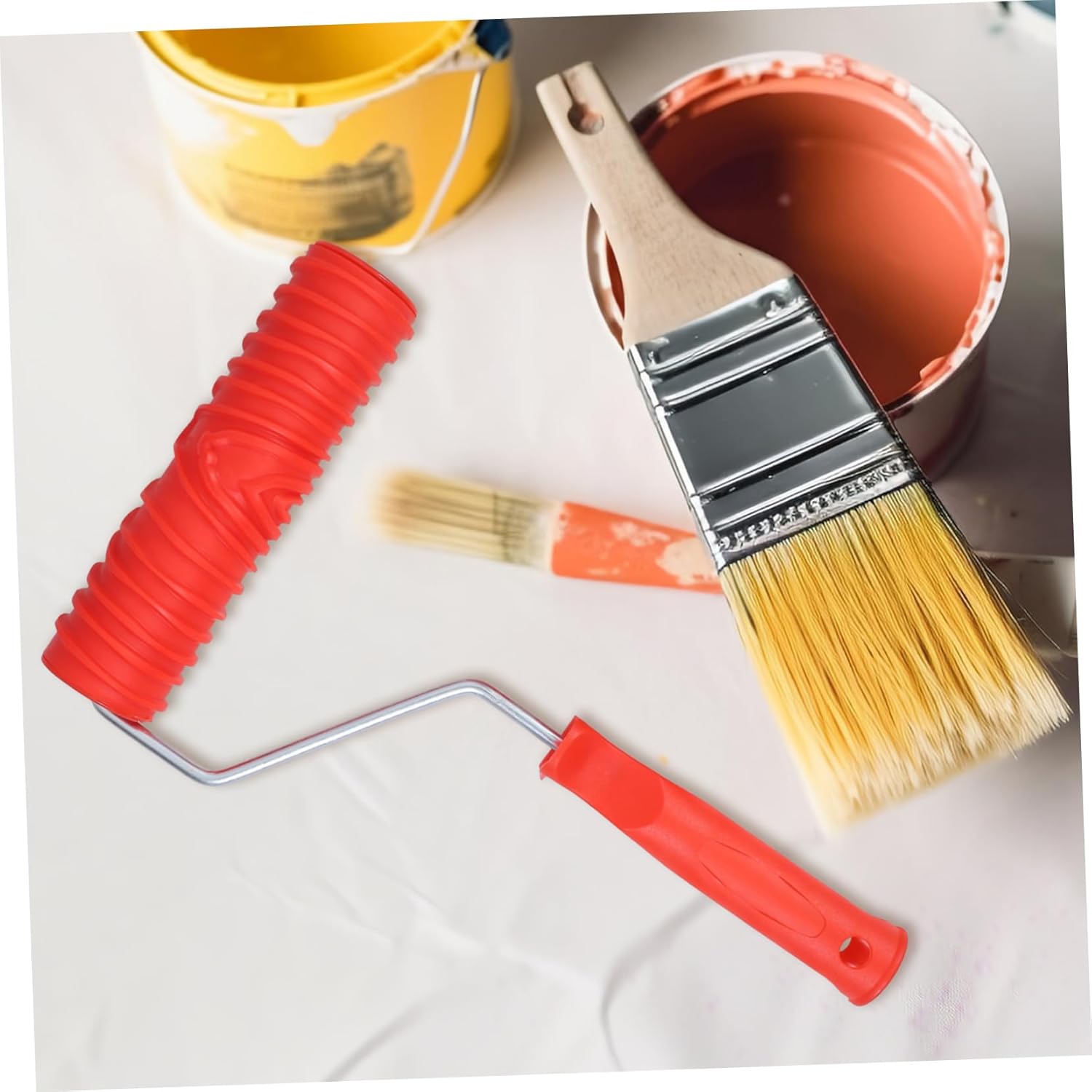 NUOBESTY 5 Sets Wood Grain Painting Roller Set Durable Texture Tool for DIY Wall Art Decoration Create Realistic Wood Grain Effects with Easy to Use Design for Home Crafting and Decorating