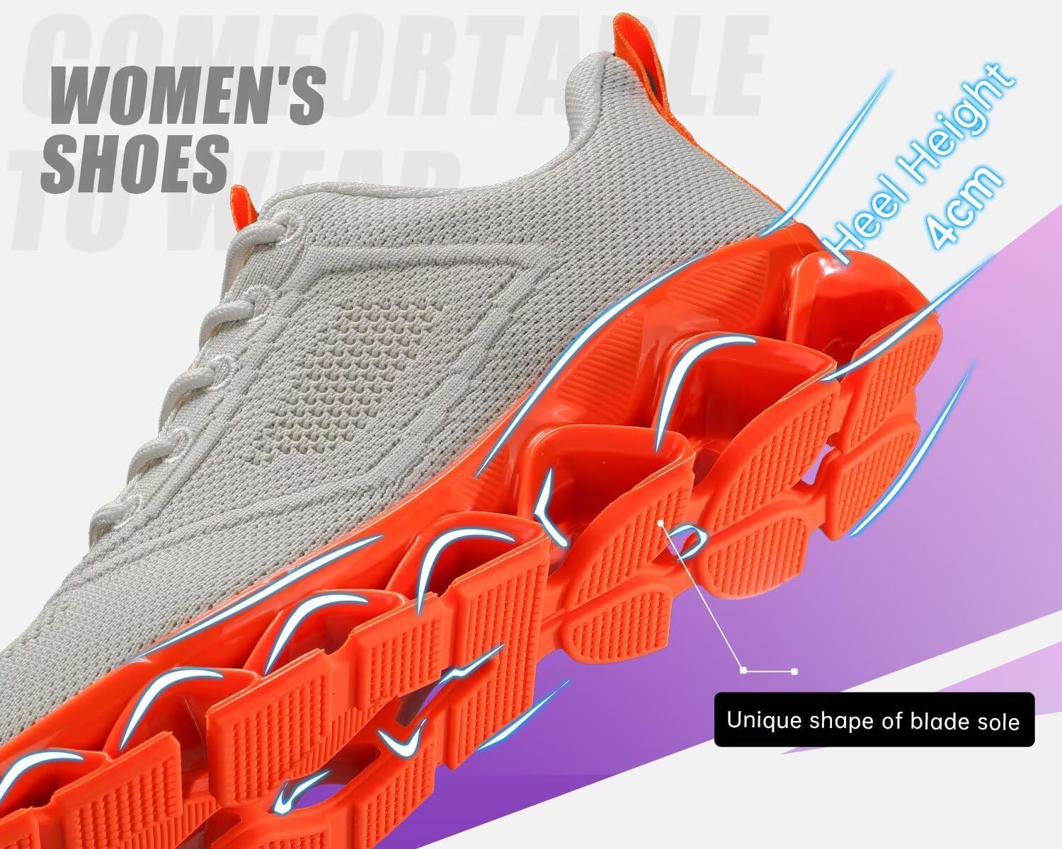 Womens Running Shoes Blade Tennis Walking Casual Fashion Sneakers Breathable Non Slip Gym Sports Work Athletic Trainers - Image 6
